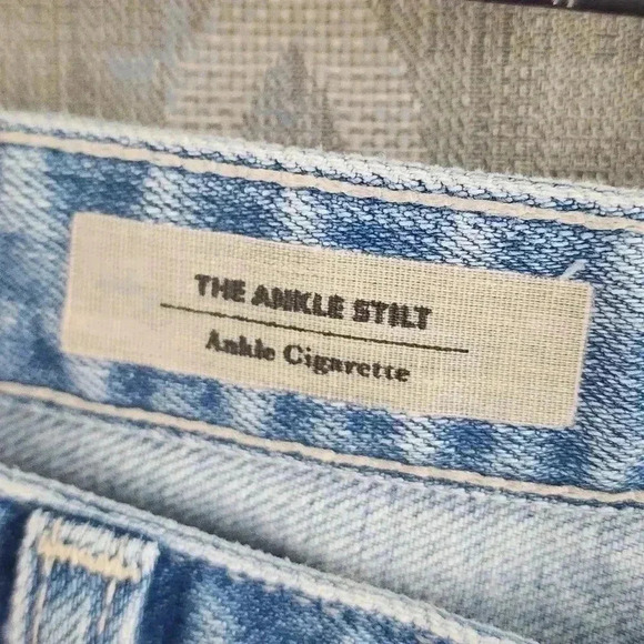 Ag Adriano Goldschmied The Ankle Slit Cigarette Distressed Raw hem Jeans 28 - Picture 6 of 9